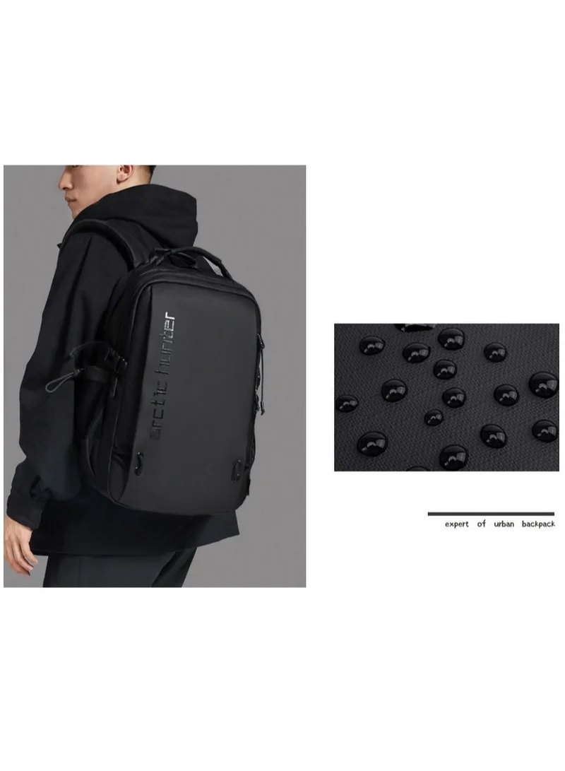 Arctic Hunter Black Light Weight Premium Shoulder Backpack 15.6 inch Water Resistant Laptop Daypack for Men and Women, B00530, Black  | Best Price UAE